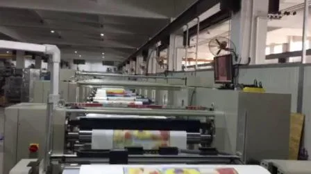Macchina da stampa flessografica ad alta velocità per bicchieri di carta a 6 colori con fotocamera